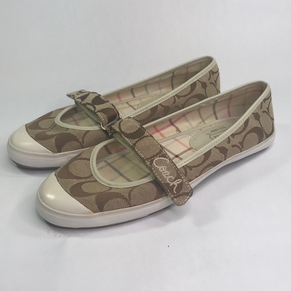 Coach flat womens sneakers with strap - Picture 3 of 8